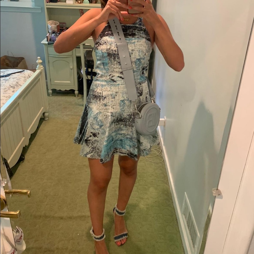 Parker halter printed mini dress - Picture 3 of 5